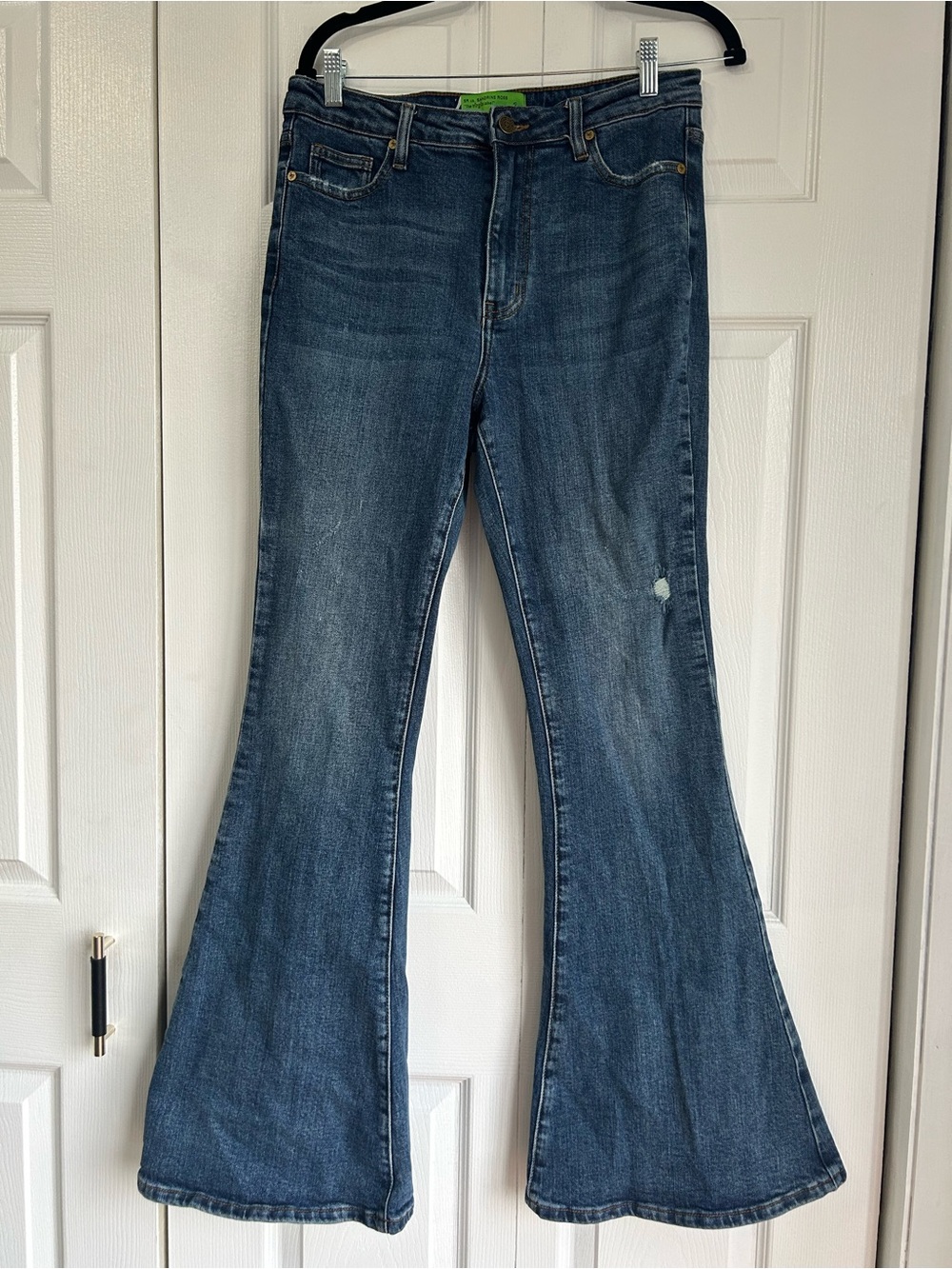 FREE PEOPLE X SANDRINE ROSE Women's Super Flare Jean Distressed Size 31